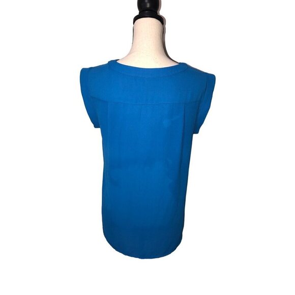Jcrew Womens Top Size 4 Blue Sleeveless Career Office Layering Shell Round Neck - Picture 5 of 8